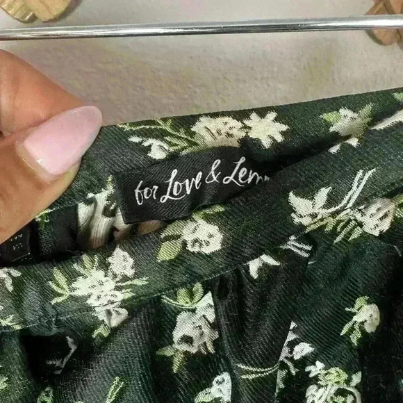 For Love And Lemons Short Pants Bubble Style Foral - Picture 3 of 4